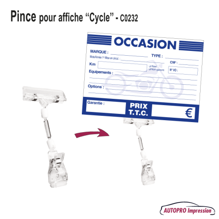 Pince pour Affiche Cycle