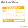Affichage de Vente Vélo - Occasion Carton