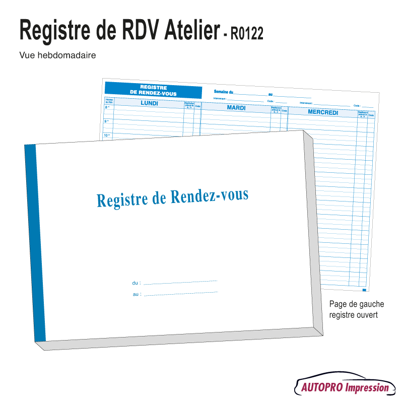 Registre de Rendez-Vous Atelier