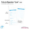Fiche de Réparation - Identifiant - Bon de Reprise Cycle - Lot de 100